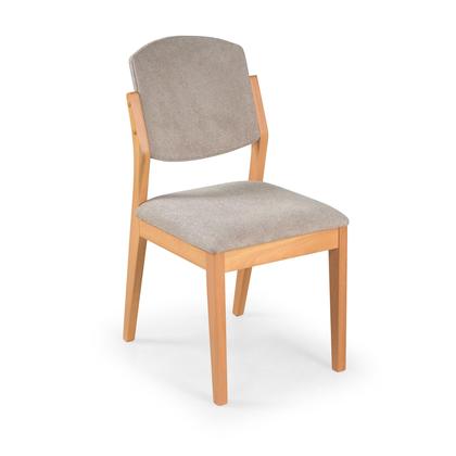 Imagem de Sala de Jantar Mesa 1.60 com 6 cadeiras Madeira Maçica Luxo Amêndoa Tecido Bouclé Refinatto