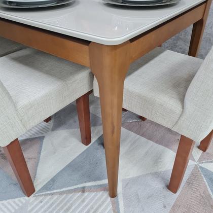 Imagem de Sala de Jantar Mesa Addar Com 6 Cadeiras Rubi