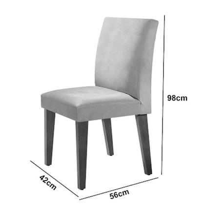 Imagem de Sala de Jantar Mesa Olimpia 120 MDF Vidro Canto Copo com 4 Cadeiras Grecia