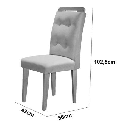 Imagem de Sala de Jantar Mesa Olímpia 120CM MDF Canto Copo com 4 Cadeiras Carol Moderna