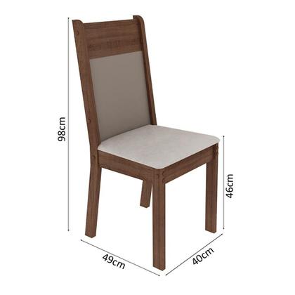 Imagem de Sala Jantar Dallas Mesa Tampo Vidro 4 Cadeiras Rustic Madesa