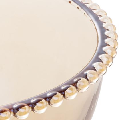 Imagem de Saladeira 21 cm de cristal âmbar Pearl Wolff - 28223