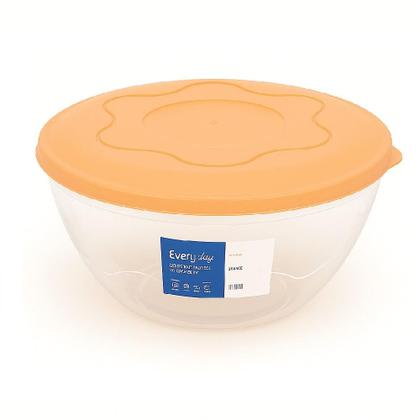 Imagem de Saladeira Bowl Tigela Porta Alimentos Salada Com Tampa Bacia Vasilha Redonda Multiuso Grande