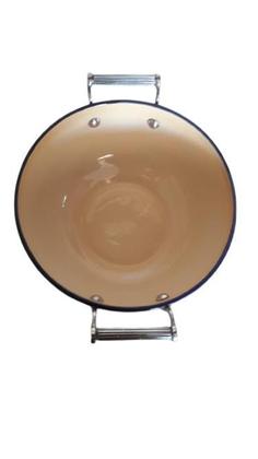 Imagem de SALADEIRA DE CERÂMICA COM ALÇAS DE ESTANHO JOHN SOMERS, Ø27cm, DESENHO TOSCANO - TI04T59