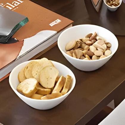 Imagem de Saladeira Menu De Vidro 390ml Tigela Opaline Multiuso 4 Unid