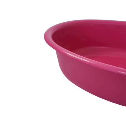 Imagem de Saladeira Plástica Oval 3,5 Litros 33X9Cm Multiuso Rosa