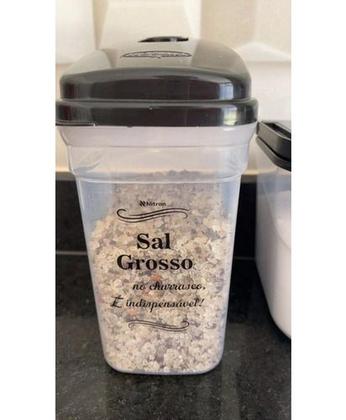 Imagem de Saleiro Grosso Com Tampa Multiuso Plástico 836ml Livre Bpa