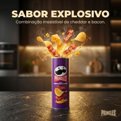 Imagem de Salgadinho Batata Pringles Cheddar e Bacon Tubo 109g Batata Frita