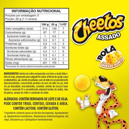 Imagem de Salgadinho Milho Bola Queijo Suico Elma Chips Cheetos 125g
