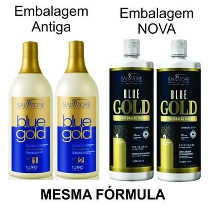 Imagem de Salvatore Kit Blue Gold Passo 1 e Passo 2 -1L