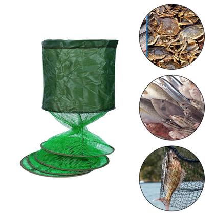 Imagem de Sambura Guarda Peixe Grande Com Fixador Pesca 1,40mts Dobravel Rede Bolsa