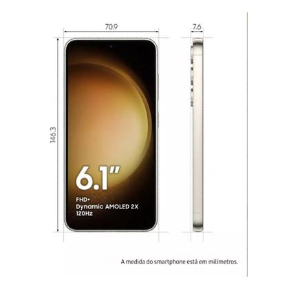 Imagem de Samsung Galaxy S23 256 GB 5G Creme 8 GB RAM