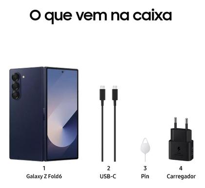 Samsung Galaxy Z Fold 6 512GB 12GB Ram Tela 7.6 Câmera 50Mp