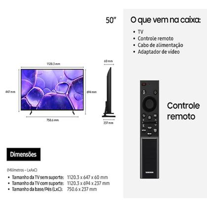 Imagem de Samsung Smart TV 50" UHD 4K U8100F + Samsung Vision AI TV 43" QLED Ultra 4K QEF1