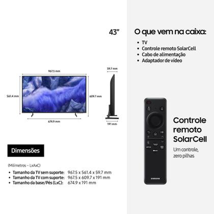 Imagem de Samsung Smart TV 50" UHD 4K U8100F + Samsung Vision AI TV 43" QLED Ultra 4K QEF1