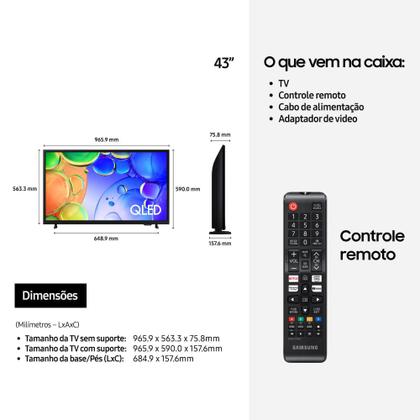 Imagem de Samsung Smart TV 55" MiniLED 4K M75H + Samsung Smart TV 43" QLED Full HD Q5F
