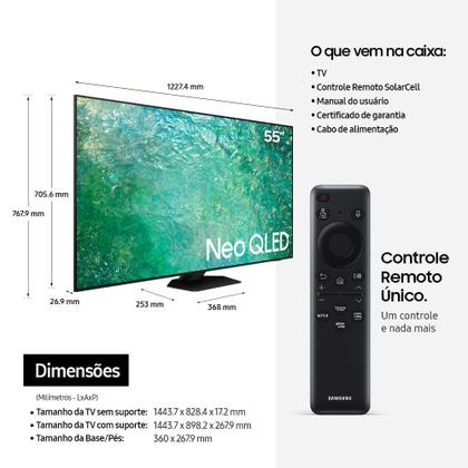 Imagem de Samsung Smart TV 55" Neo QLED 4K QN85C 2023 Mini LED, Painel 120hz, Processador com IA