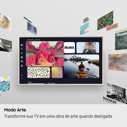 Imagem de Samsung Vision AI TV 43" The Frame 4K LS03F 2025, Tela Matte antirreflexo, Molduras customizáveis, Modo Arte, 7 Anos de Atualização