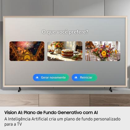 Imagem de Samsung Vision AI TV 43" The Frame 4K LS03F 2025, Tela Matte antirreflexo, Molduras customizáveis, Modo Arte, 7 Anos de Atualização