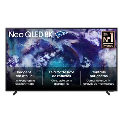 Imagem de Samsung Vision AI TV 65" NEO QLED Ultra 8K QN900F 2025, Mini LED, Upscaling em 8K com AI, Tela Matte, Controle por Gestos, Painel até 165hz