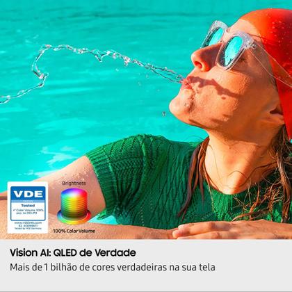 Imagem de Samsung Vision AI TV 65" QLED 4K QEF1 2025, Pontos Quânticos, Processador com AI, Art Store, Alexa