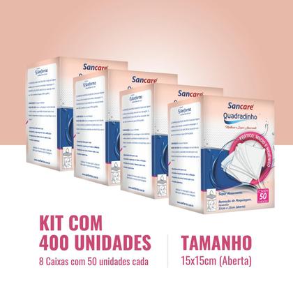 Imagem de Sancare Quadradinho Não Aderente 400 Unidades Não Esteril