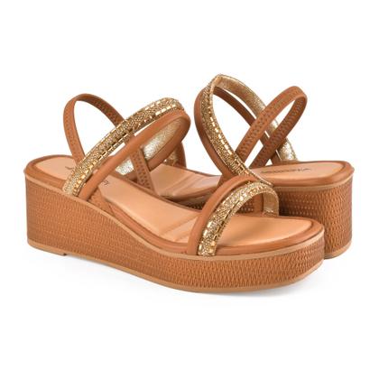 Imagem de Sandalia anabela mississipi brilhos feminino me671