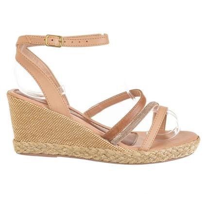 Imagem de Sandalia Anabela Plataforma Amarração Amarrar na Perna