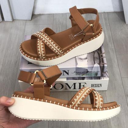 Imagem de Sandalia Anabela Plataforma Comfort Vizzano Anatomica Macia