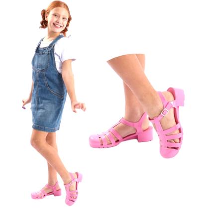 Imagem de Sandalia Aranha Infantil Com Salto Tratorada Blogueira Festa