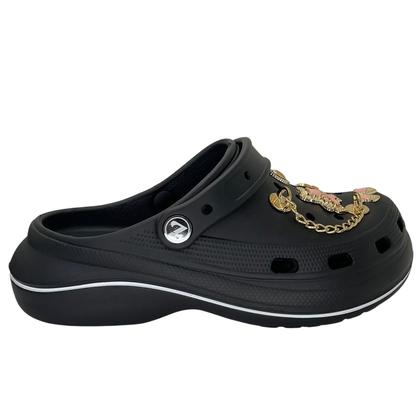 Imagem de Sandalia Babuche Feminina Com Enfeite Salto Conforto 2436