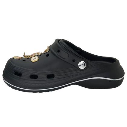 Imagem de Sandalia Babuche Feminina Com Enfeite Salto Conforto 2436