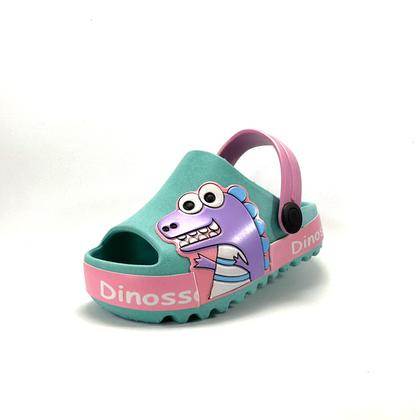 Imagem de Sandália Babuche infantil Slide Chinelo Menina Dino Bebê Confortavel Leve