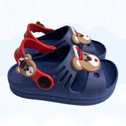 Imagem de Sandália Babuche ou Chinelo ou Papete Infantil Masculino com Enfeite de Urso, Macio e Confortável, moda Verão