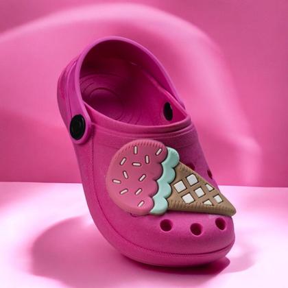 Imagem de Sandália Babuche Rosa Infantil Para Meninas Com Correia