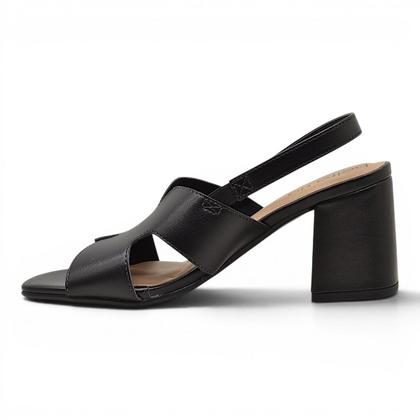 Imagem de Sandalia Beira Rio Conforto Salto Grosso Feminina Slingback