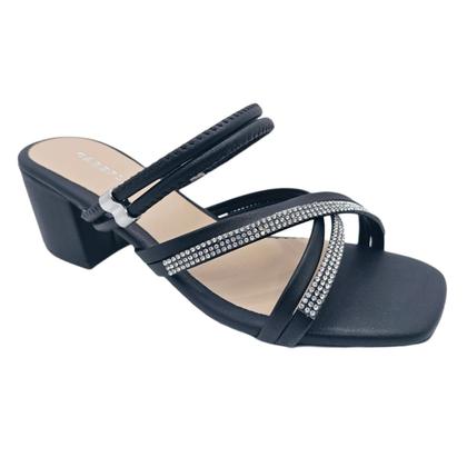 Imagem de Sandália Careflex com Salto Tiras Reversíveis e Brilho