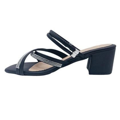 Imagem de Sandália Careflex com Salto Tiras Reversíveis e Brilho