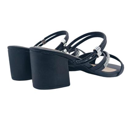 Imagem de Sandália Careflex com Salto Tiras Reversíveis e Brilho