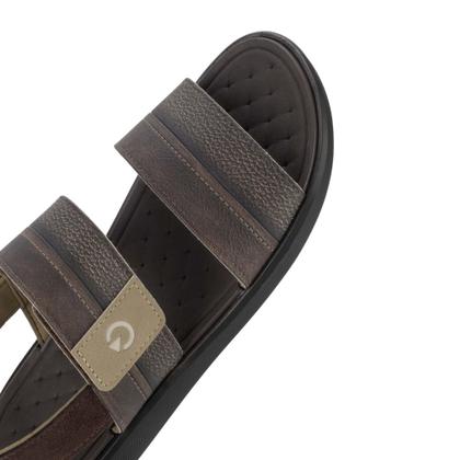 Imagem de Sandália Cartago Genebra Grendene 12281 Masculina - Marrom/Bege.
