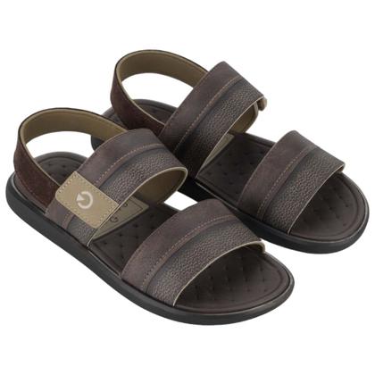 Imagem de Sandália Cartago Genebra Grendene 12281 Masculina - Marrom/Bege.