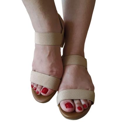 Imagem de Sandália Casual Feminina Usaflex Com Salto Bloco Médio Confortável Dia a Dia Fashion Trabalho Macio