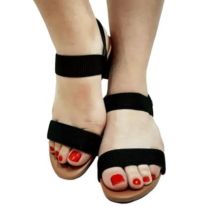 Imagem de Sandália Casual Feminina Usaflex Com Salto Bloco Médio Confortável Dia a Dia Fashion Trabalho Macio