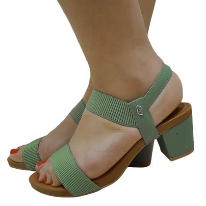 Imagem de Sandália Casual Feminina Usaflex Com Salto Bloco Médio Confortável Dia a Dia Fashion Trabalho Macio