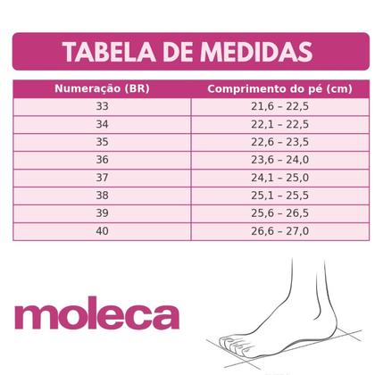 Imagem de Sandália Casual Feminino Moleca 5489.116 Napa Preto