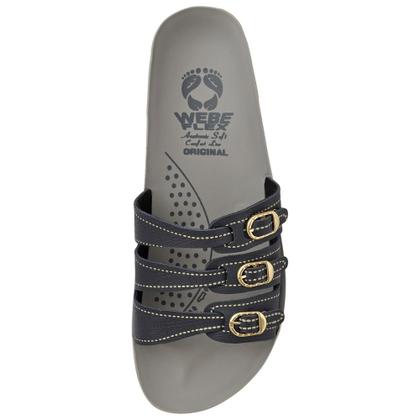 Imagem de Sandália Casual Feminino Ortopédica Conforto 3 Fivelas Anatômica