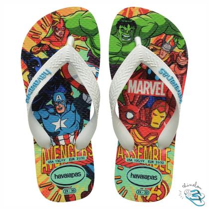 Imagem de Sandalia Chinelo Havaianas Kids Top Marvel II Homem Aranha Infantil Original Cor:Vermelho HibiscoTamanho:27/28