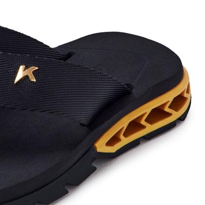 Imagem de Sandalia/chinelo kenner original rakka kids preto/dourado