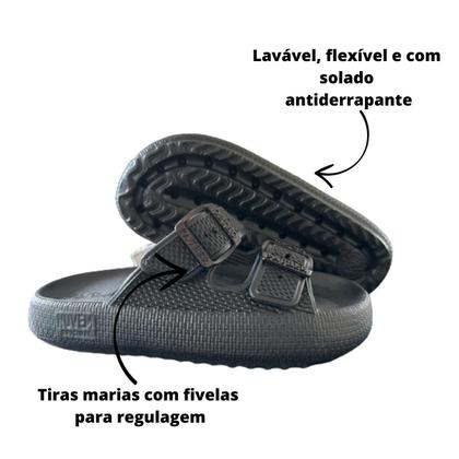 Imagem de Sándalia Chinelo Nuvem Feminina Ortopedico Tira Dupla Ortopedico
