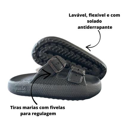 Imagem de Sándalia Chinelo Nuvem Feminina Ortopedico Tira Dupla Ortopedico